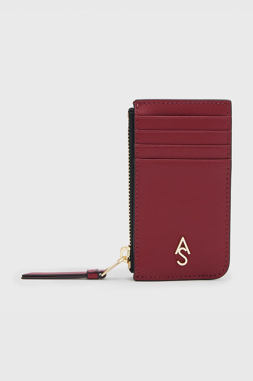 AllSaints portofel de piele femei, culoarea rosu image18
