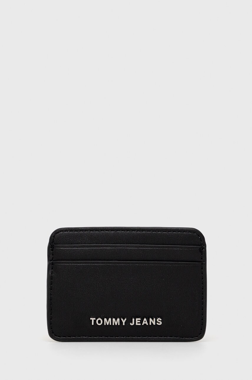 Tommy jeans carcasa cardului femei, culoarea negru