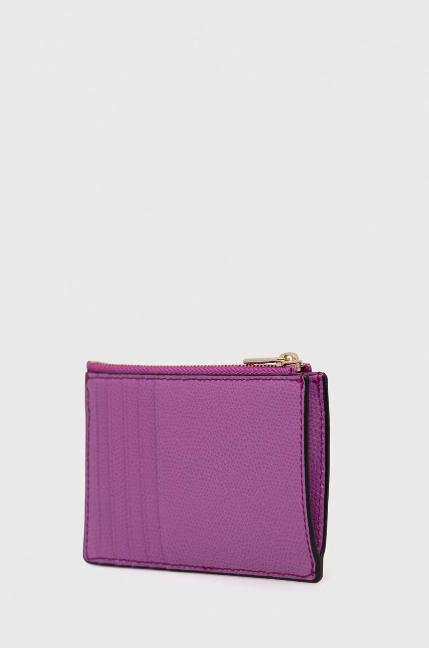 

Шкіряний чохол на банківські карти Furla жіночий колір фіолетовий