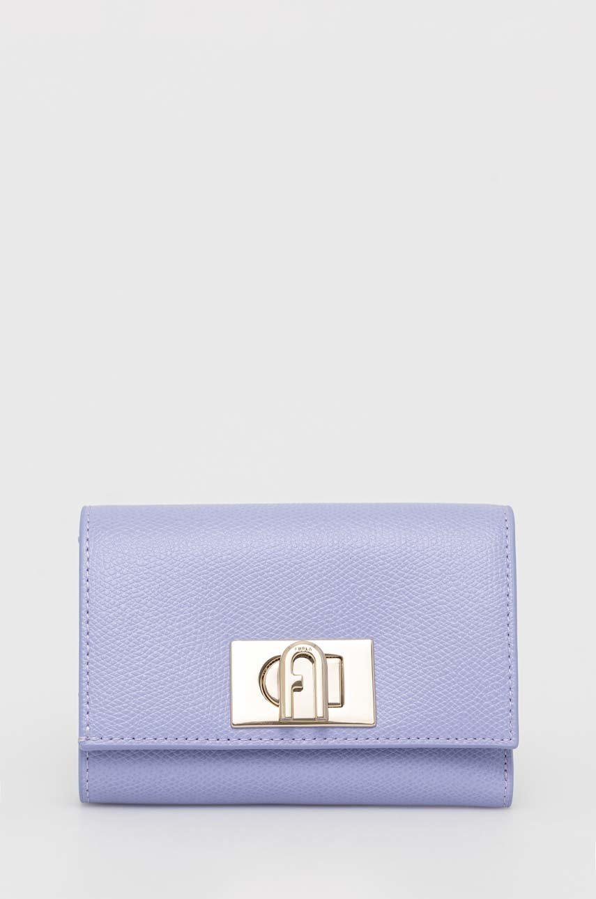 

Кожен портфейл Furla дамски в лилаво, Виолетов