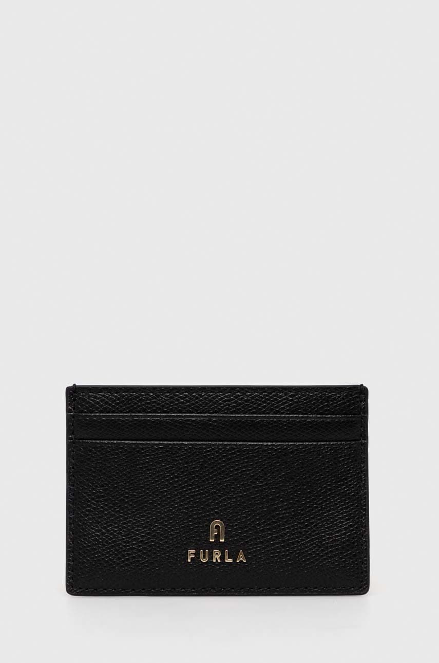 Furla carcasa din piele femei, culoarea negru
