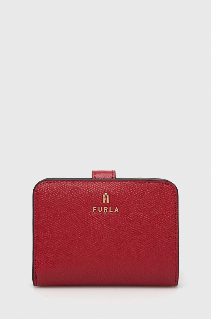 

Кожен портфейл Furla дамски в червено, Червен