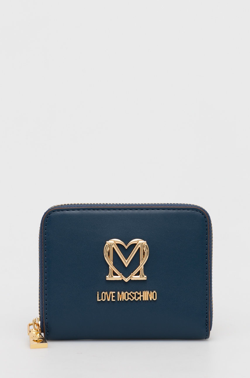 

Портмоне Love Moschino дамски в тъмносиньо, Тъмносин