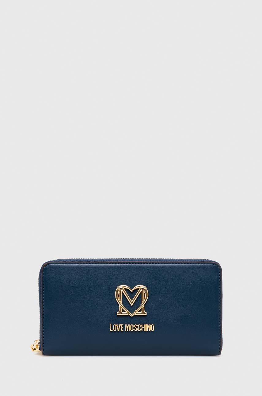 

Портмоне Love Moschino дамски в тъмносиньо, Тъмносин