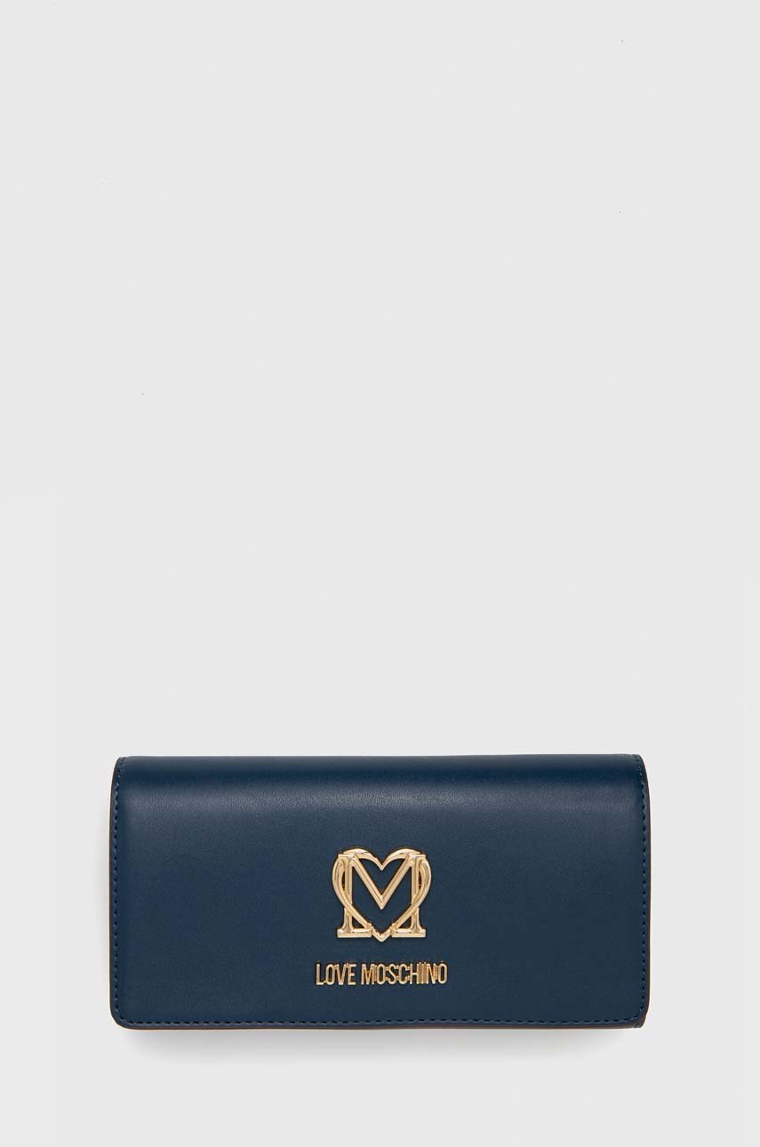

Портмоне Love Moschino дамски в тъмносиньо, Тъмносин