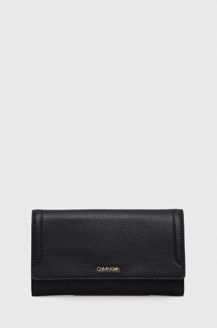 

Портмоне Calvin Klein дамски в черно, Черен