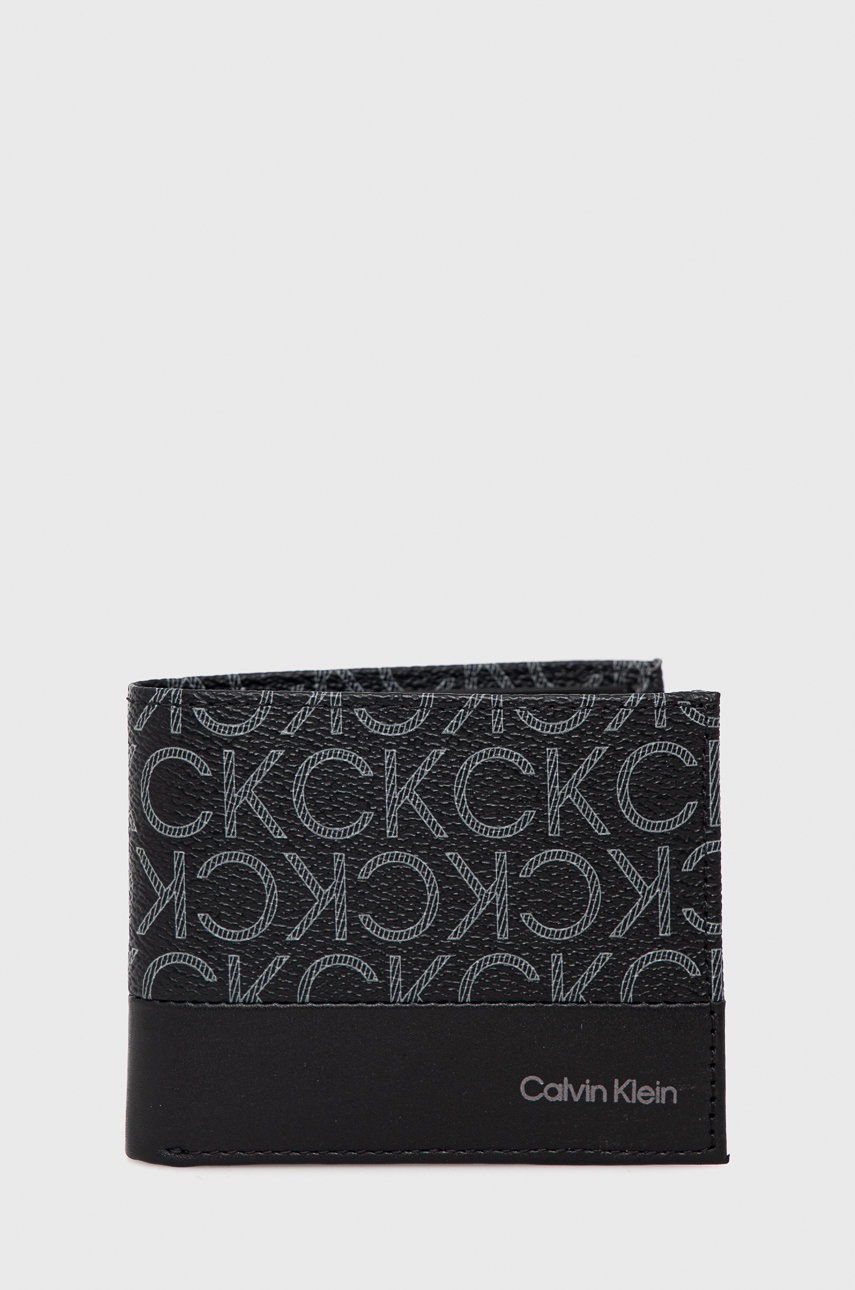 

Портфейл Calvin Klein мъжки в черно, Черен