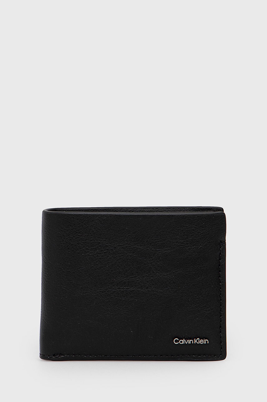 

Портфейл Calvin Klein мъжки в черно, Черен