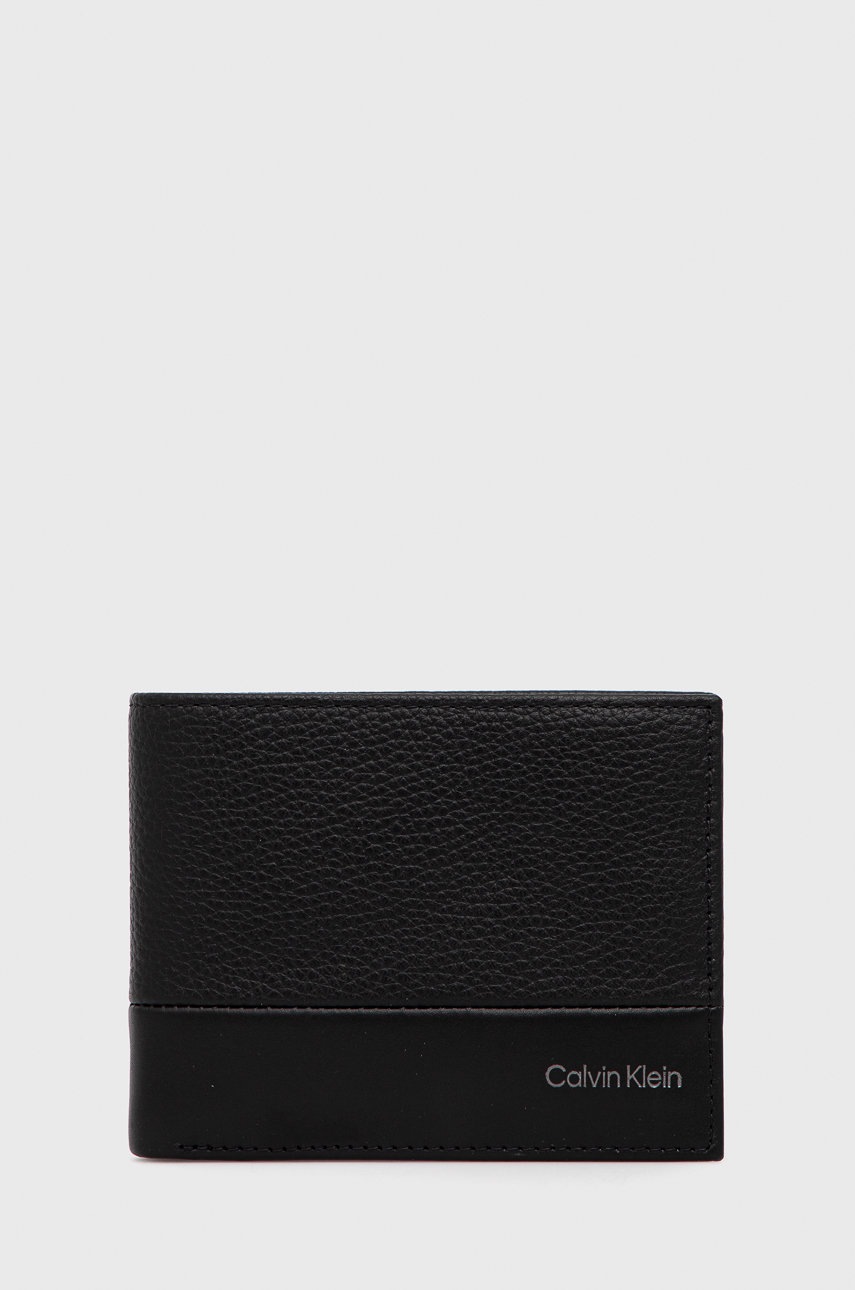 

Кожен портфейл Calvin Klein мъжки в черно K50K509180, Черен