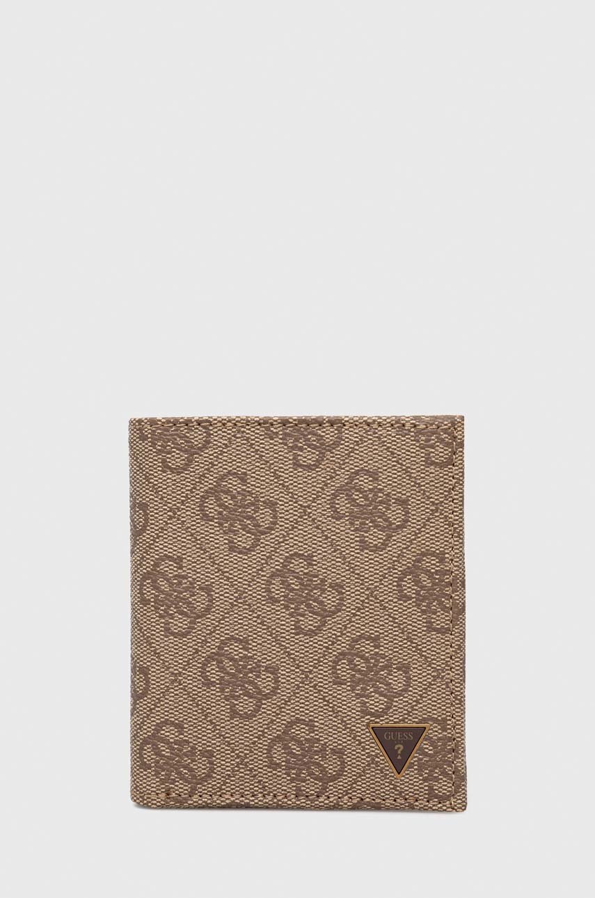 

Кошелек Guess мужской цвет коричневый