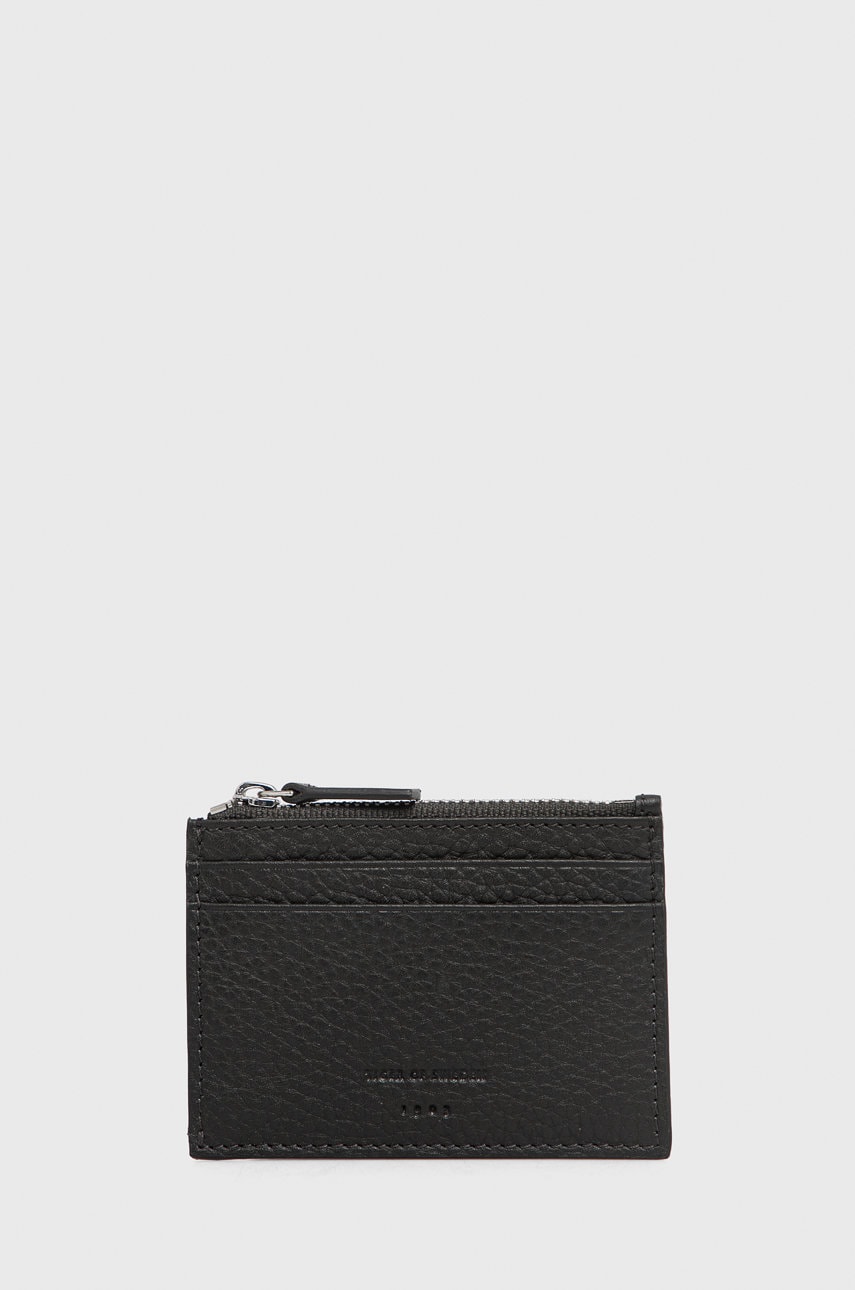 Tiger of sweden carcasa din piele barbati, culoarea negru
