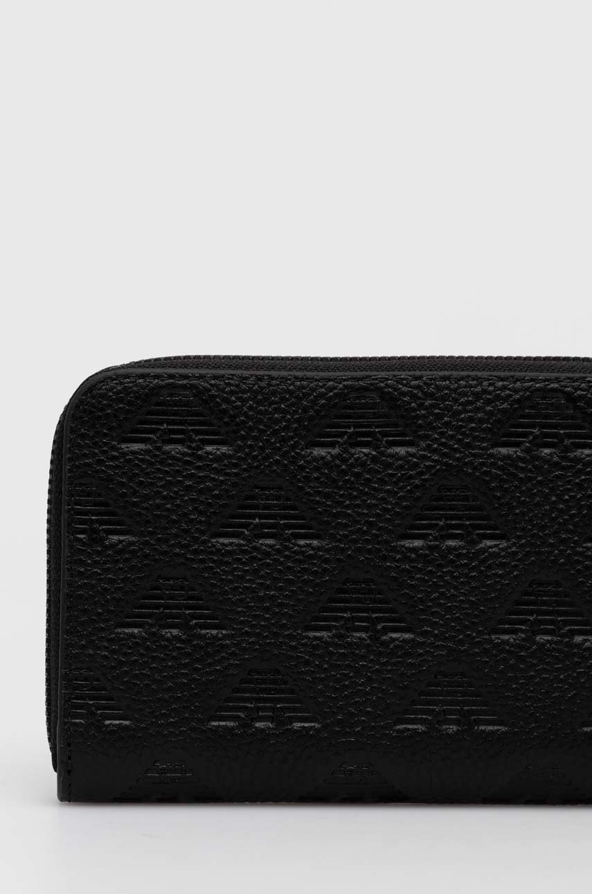 

Шкіряний гаманець Emporio Armani чоловічий колір чорний