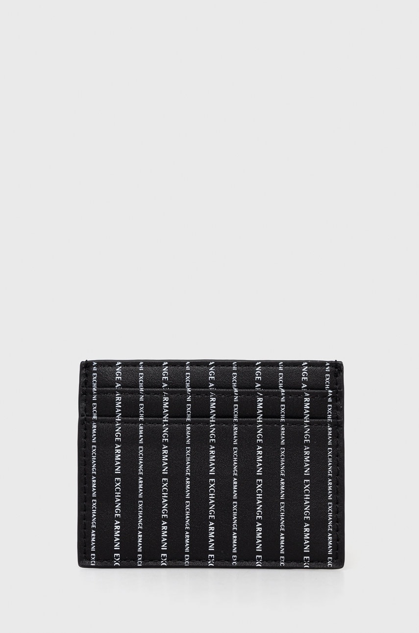 Armani Exchange carcasa cardului barbati, culoarea negru