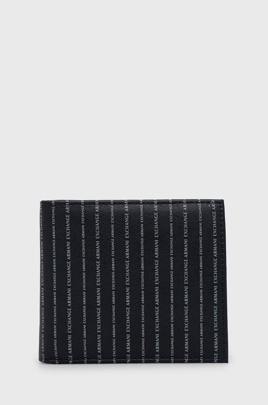Armani Exchange portofel barbati, culoarea albastru marin