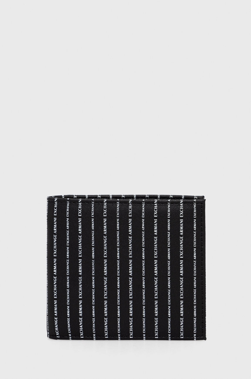 Armani Exchange portofel barbati, culoarea negru