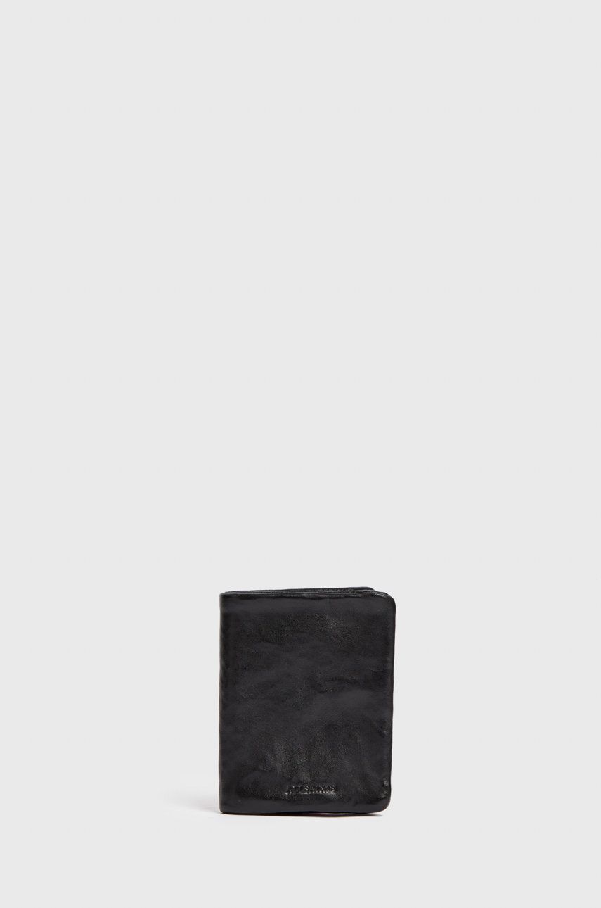 AllSaints portofel de piele barbati, culoarea negru AllSaints