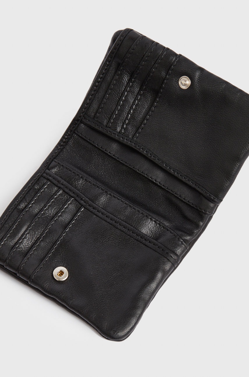 

Кожаный кошелек AllSaints мужской цвет чёрный