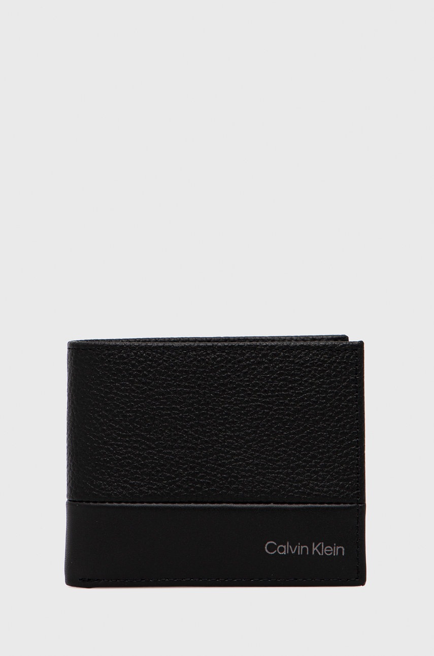 

Кожен портфейл Calvin Klein мъжки в черно K50K509182, Черен