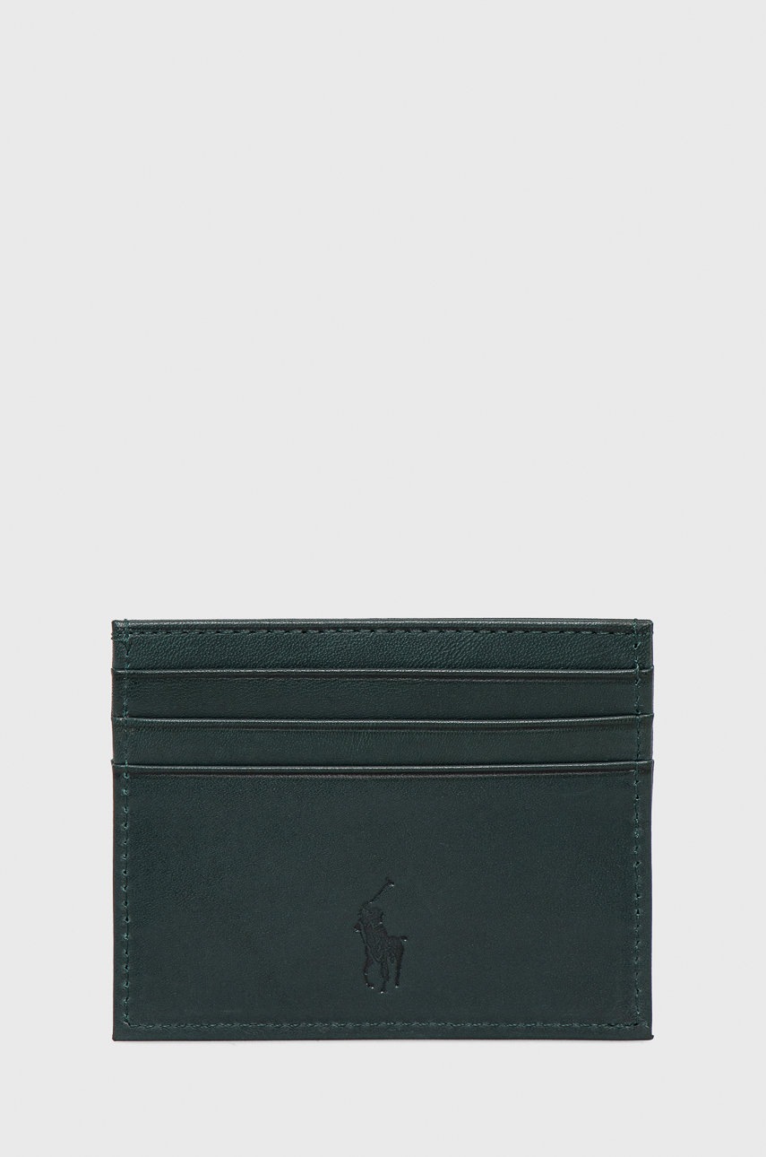 

Кожаный чехол на карты Polo Ralph Lauren мужской цвет зелёный
