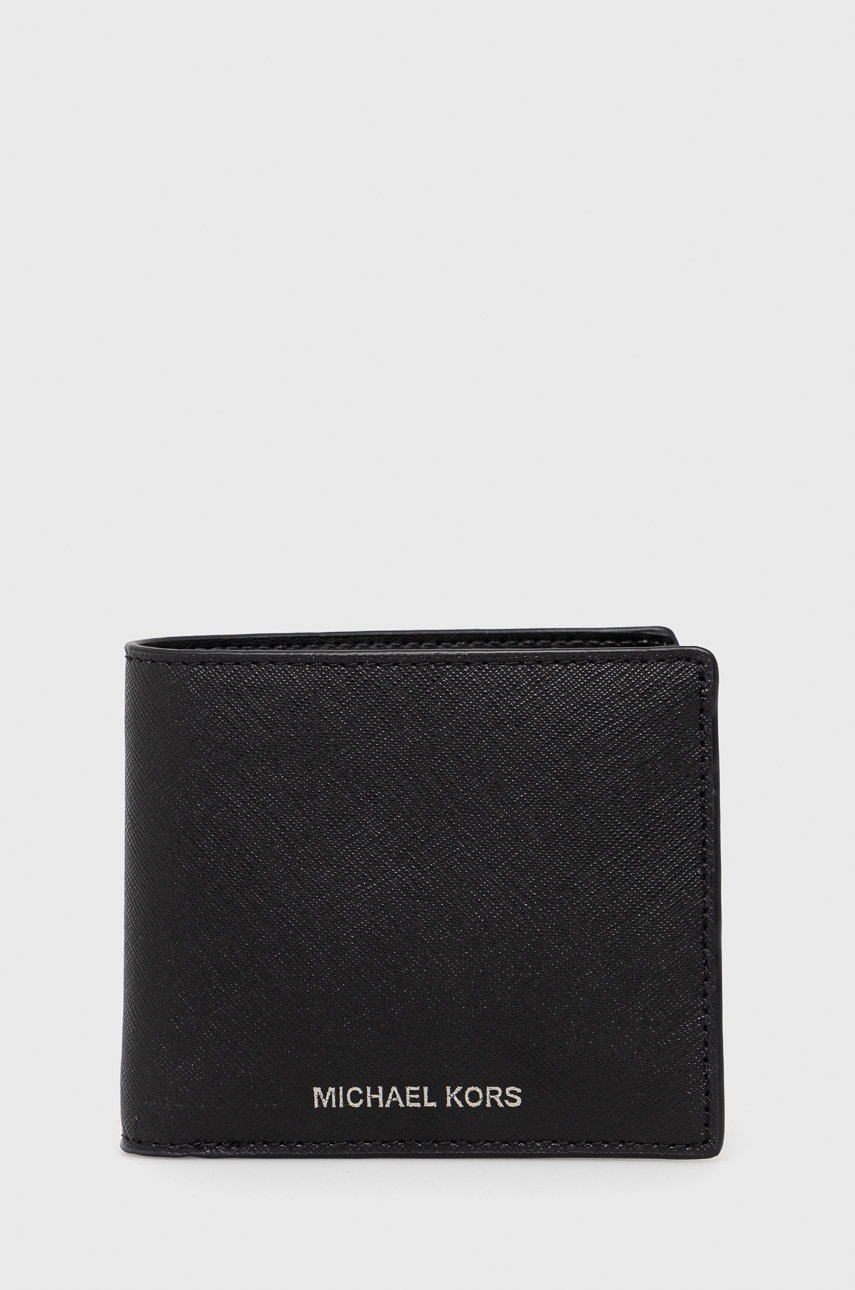 

Кожаный кошелек Michael Kors мужской цвет чёрный