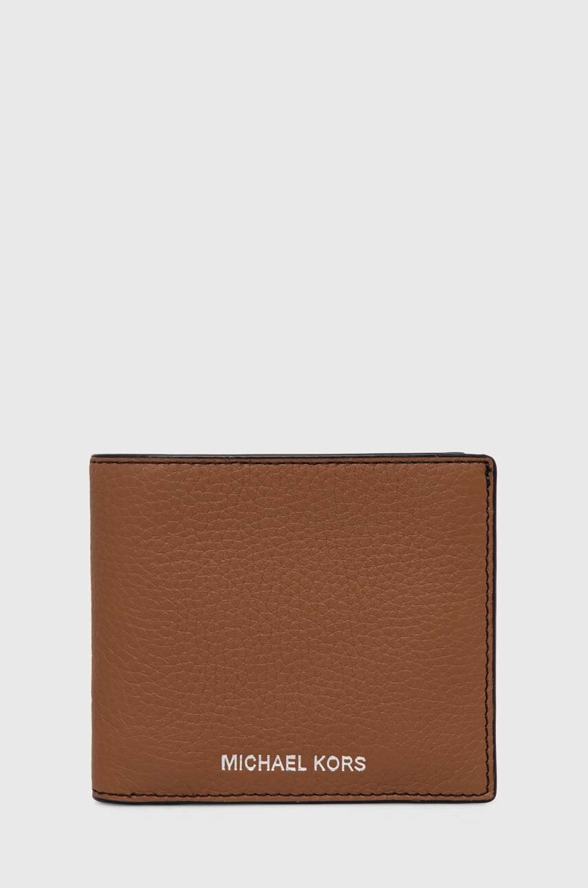 

Кожен портфейл Michael Kors мъжки в черно, Кафяв