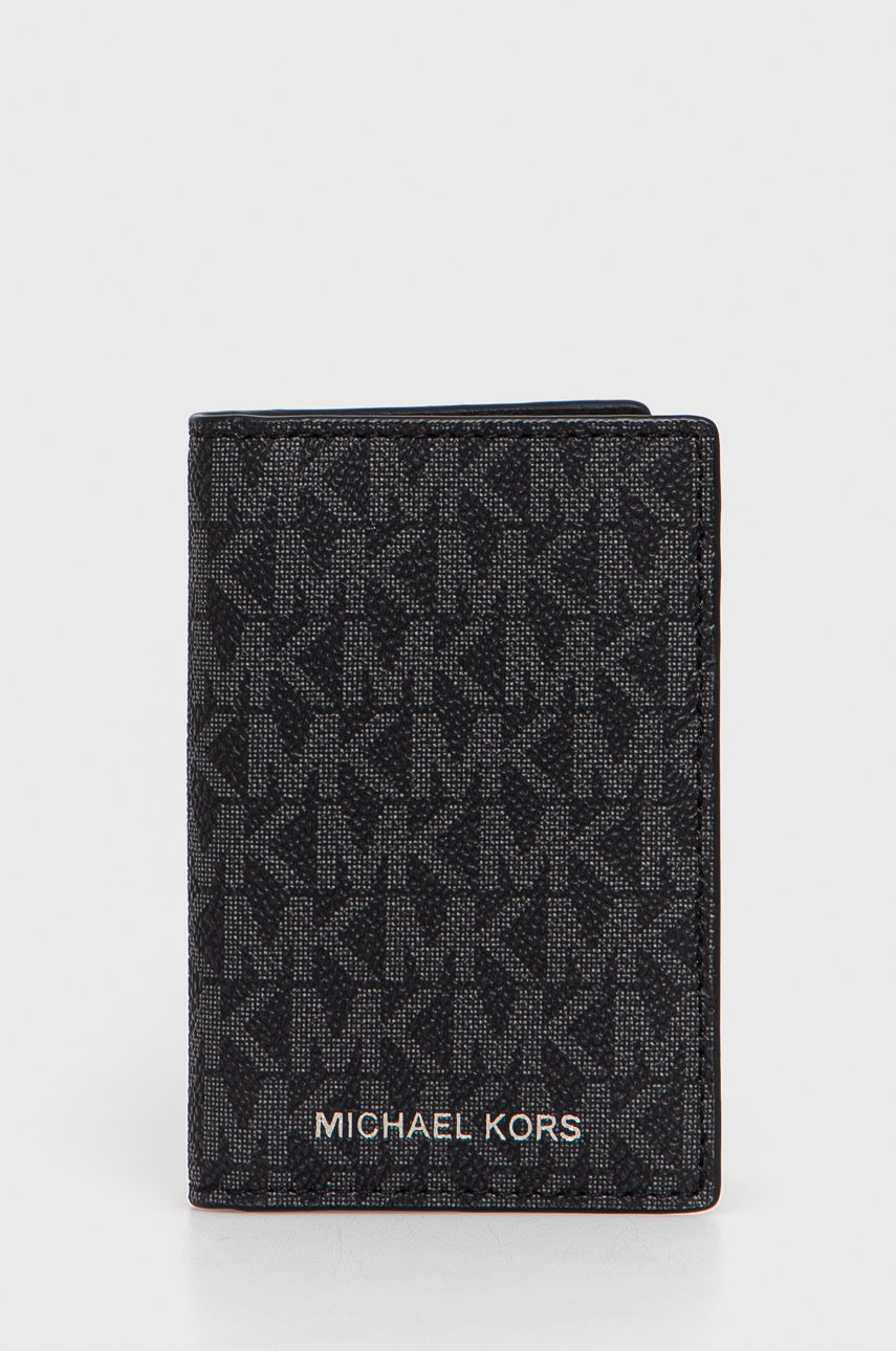 

Калъф за карти Michael Kors мъжки в черно, Черен
