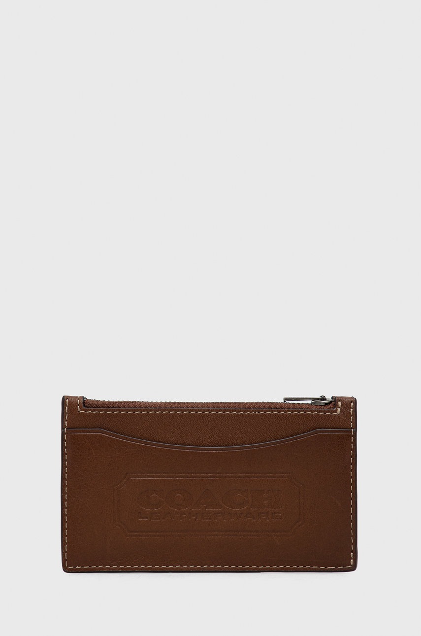 

Кошелек Coach мужской цвет коричневый