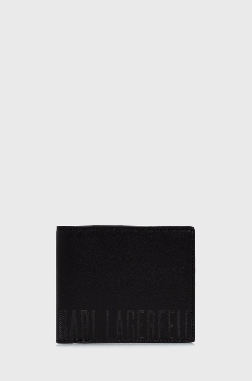 Karl lagerfeld portofel de piele barbati, culoarea negru