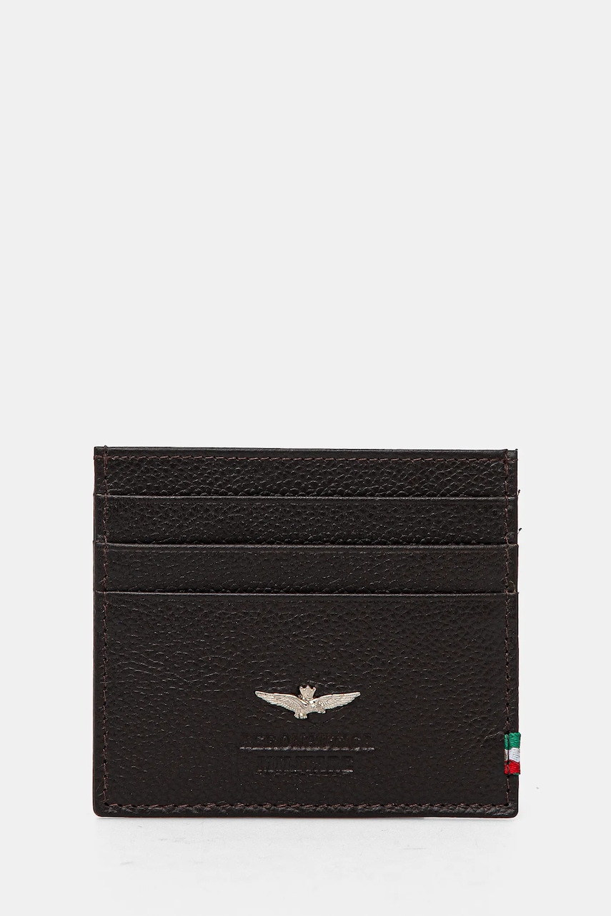 Aeronautica Militare carcasa din piele barbati, culoarea maro