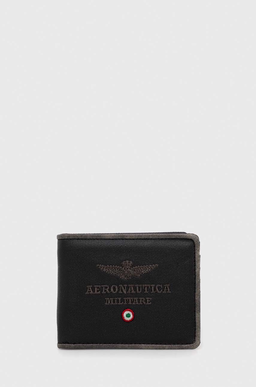 Aeronautica Militare portofel barbati, culoarea negru