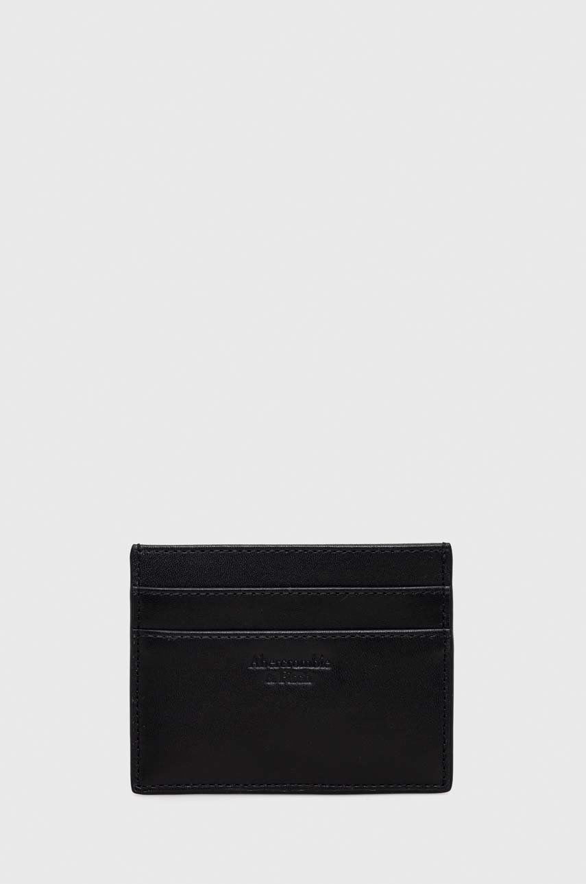 Abercrombie & Fitch Carcasa Din Piele Barbati, Culoarea Negru