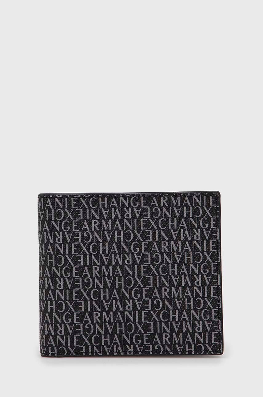 

Портмоне Armani Exchange мъжки в черно, Черен