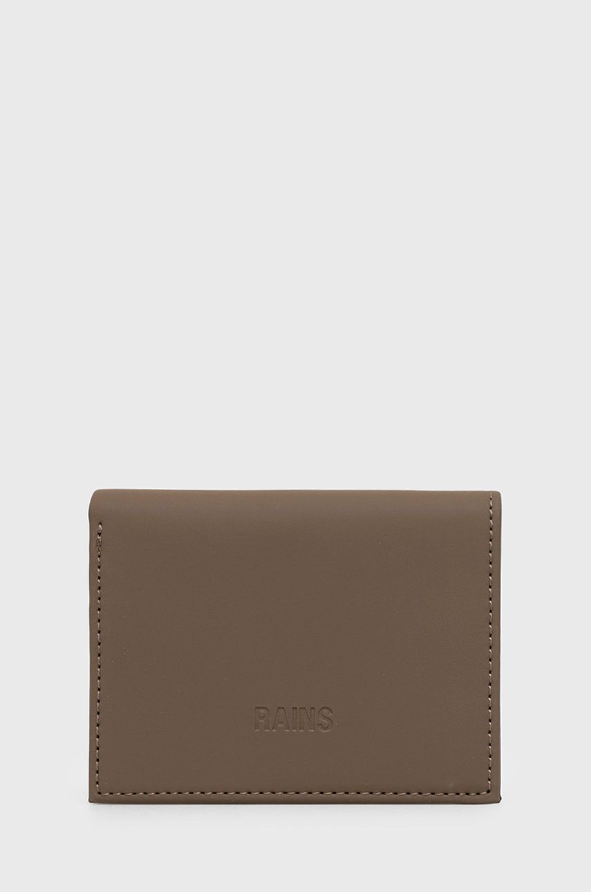 Rains portofel 16020 Folded Wallet culoarea maro 16020.66-66.Wood