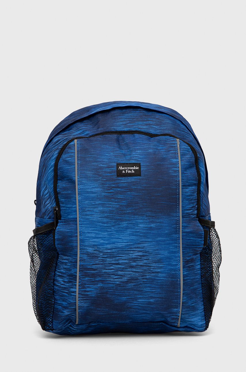 Dětský batoh Abercrombie & Fitch velký, vzorovaný - modrá -  100% Polyester