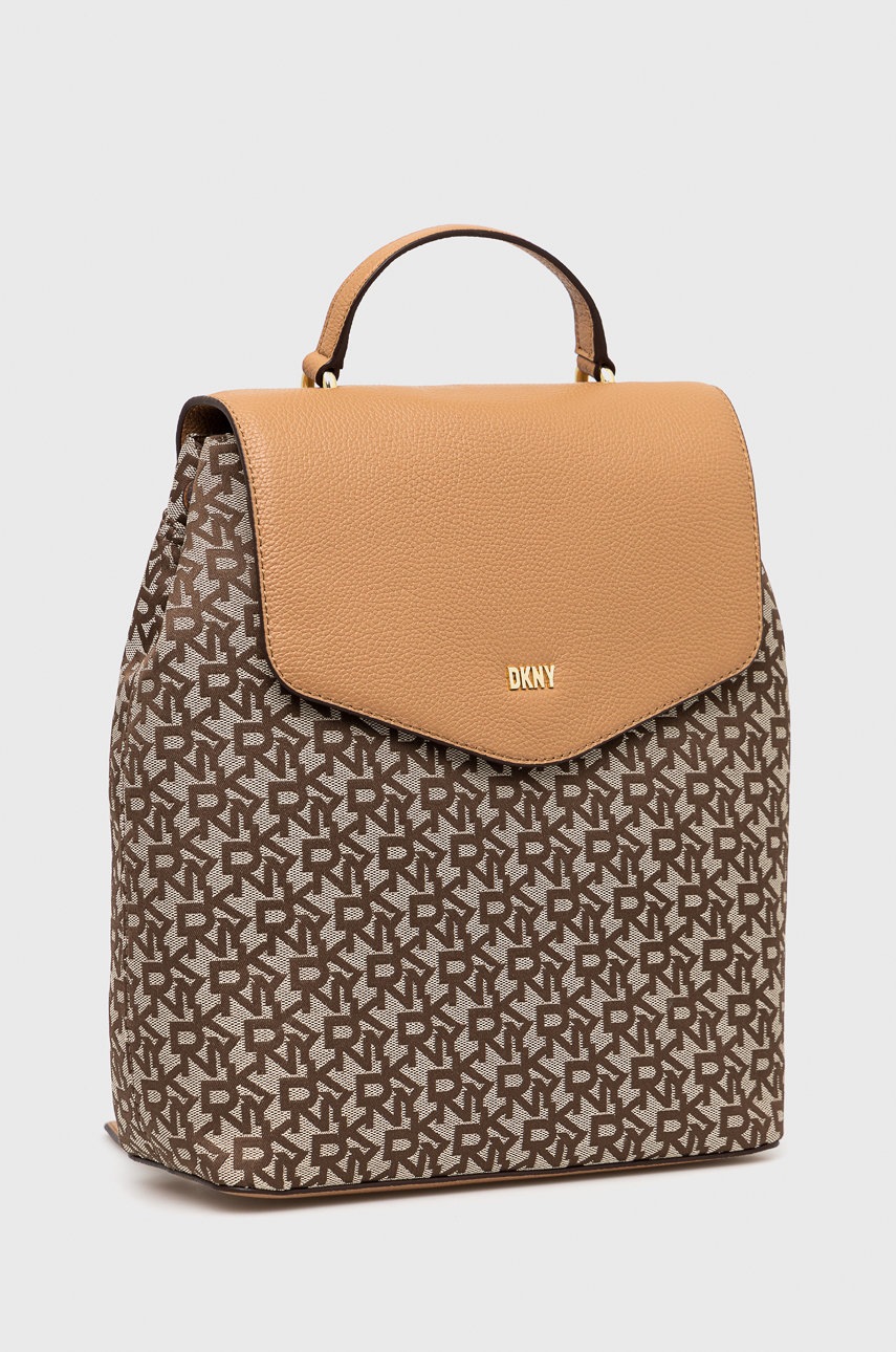 

Рюкзак Dkny женский цвет бежевый большой узорный