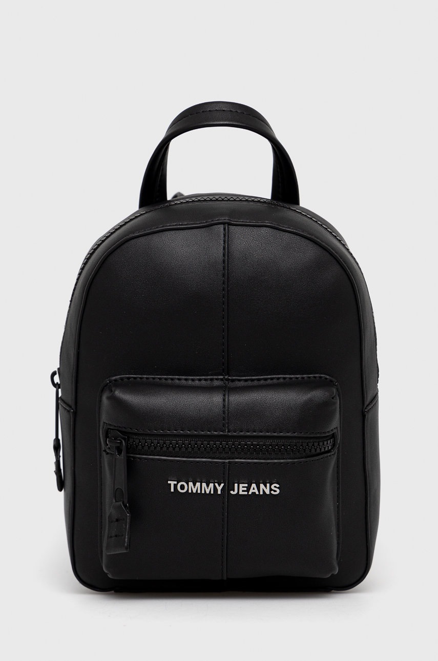 

Раница Tommy Jeans в черно малък размер с изчистен дизайн, Черен