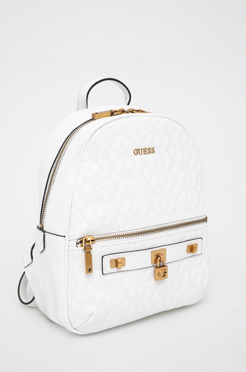 

Рюкзак Guess жіночий колір білий малий однотонний