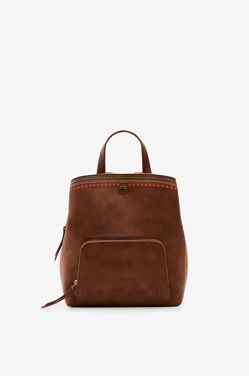 Desigual rucsac femei, culoarea bej, mic