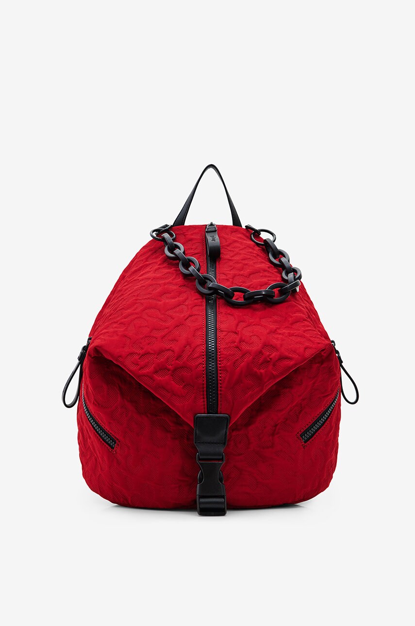 Desigual rucsac femei, culoarea rosu, mic, neted