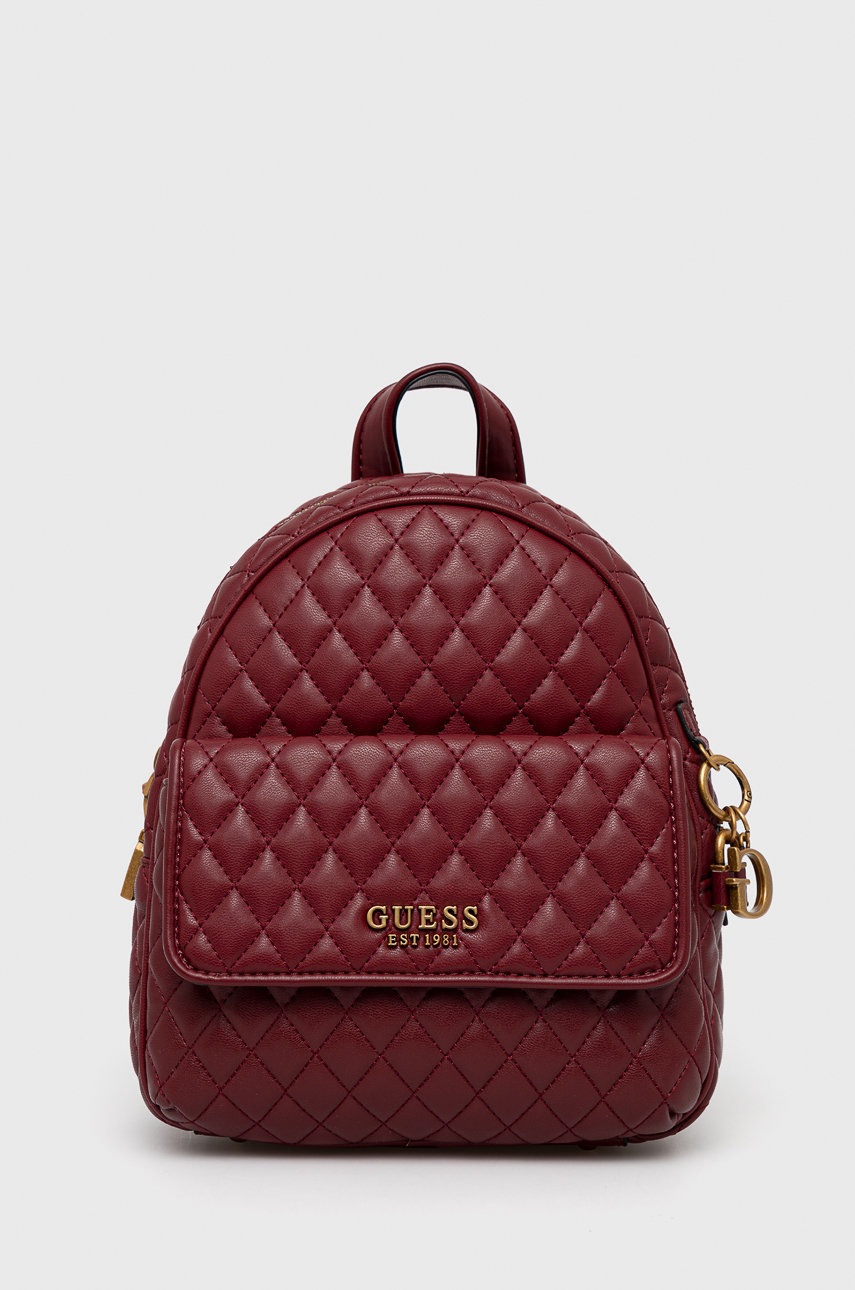 

Раница Guess в бордо малък размер с изчистен дизайн