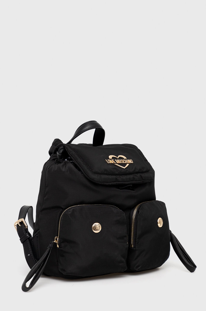 

Рюкзак Love Moschino жіночий колір чорний малий однотонний