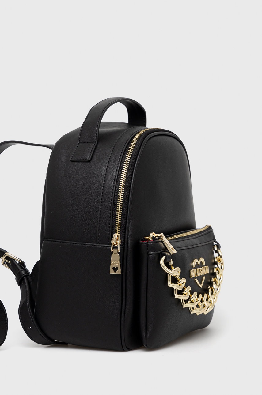 

Рюкзак Love Moschino женский цвет чёрный маленький с аппликацией