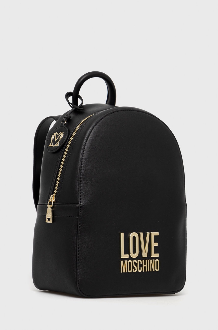 

Рюкзак Love Moschino жіночий колір чорний малий з аплікацією