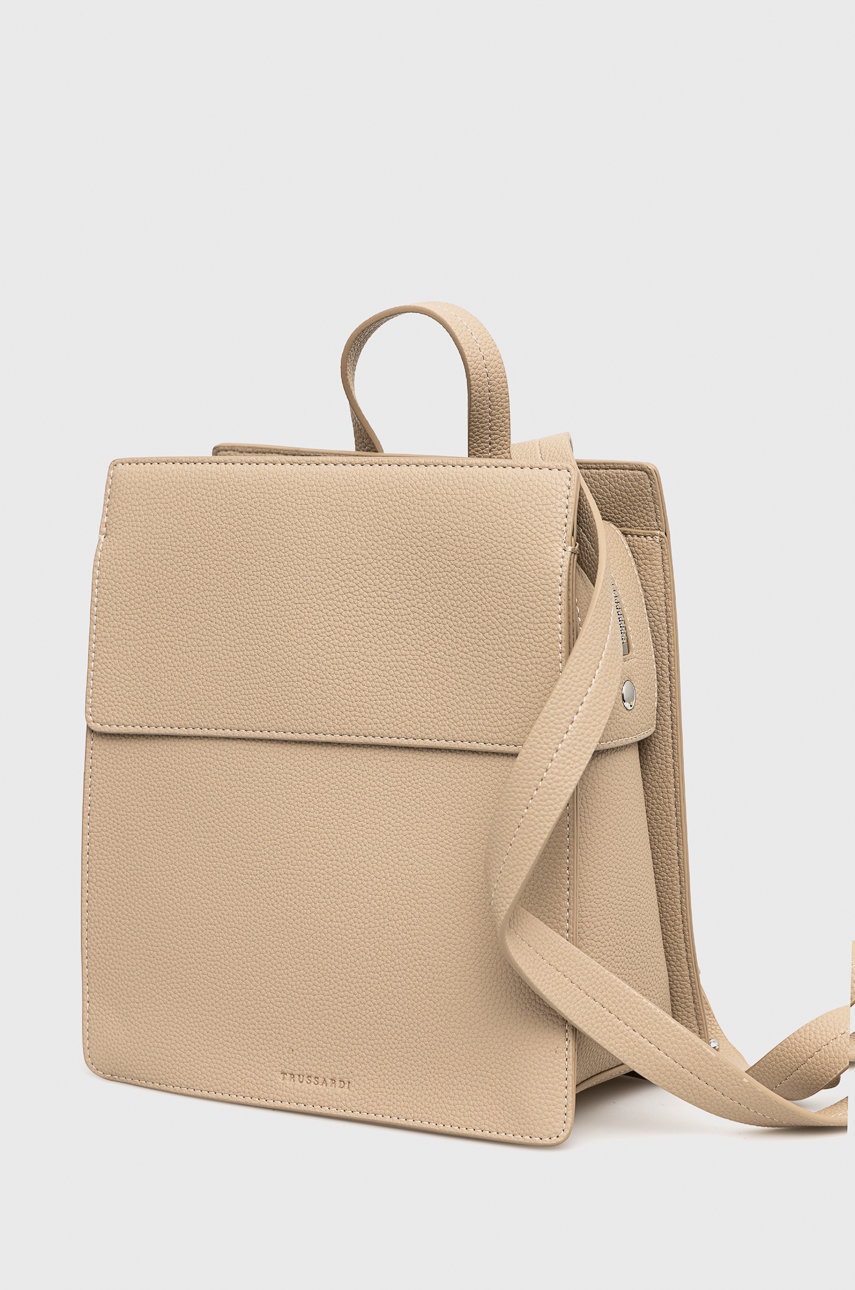 

Рюкзак Trussardi жіночий колір бежевий малий однотонний