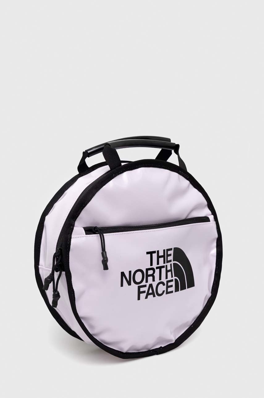 

Рюкзак The North Face женский цвет фиолетовый маленький с принтом