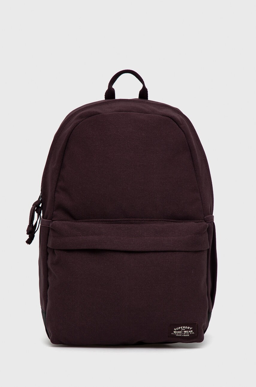 Superdry rucsac femei, culoarea violet, mare, neted