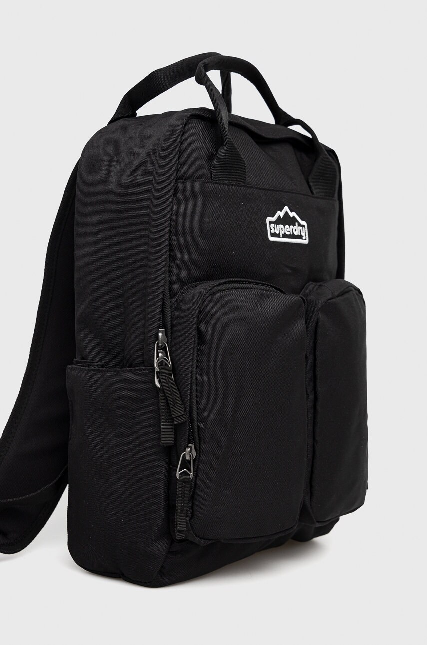 

Рюкзак Superdry жіночий колір чорний великий однотонний