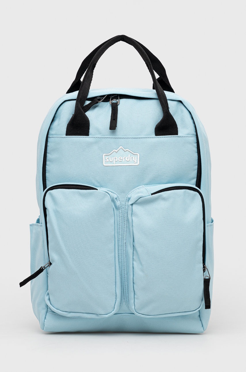 

Раница Superdry голям размер с изчистен дизайн, Син