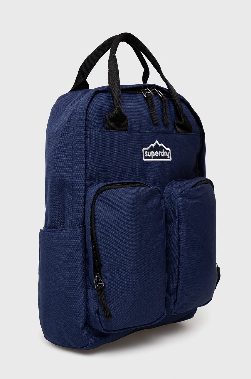 

Рюкзак Superdry женский цвет синий большой однотонный