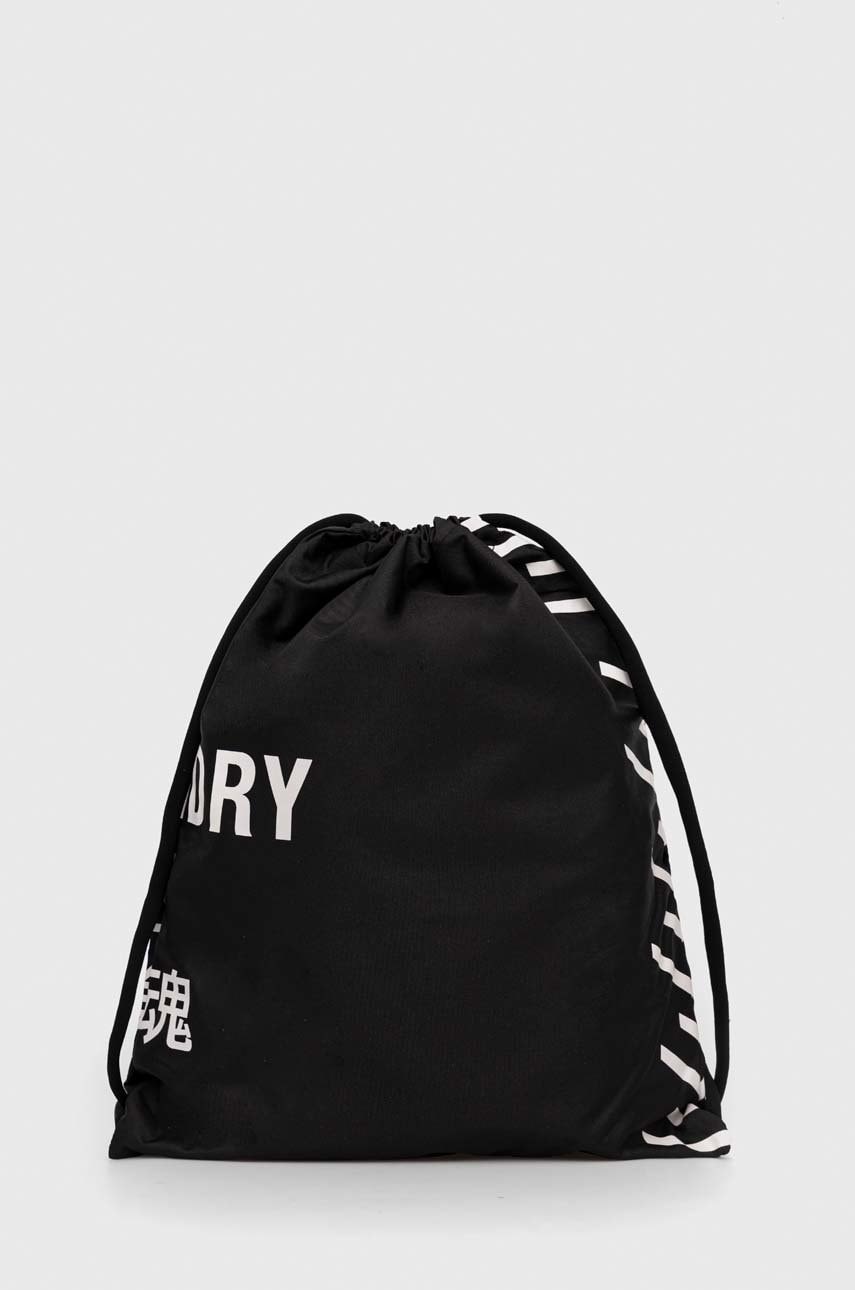 Superdry rucsac culoarea negru, cu imprimeu